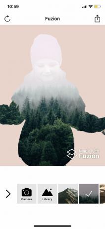 Redaktør Fuzion person for iOS: Kombinere Images
