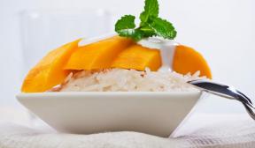 Thai ris med mango og kokosmelk