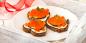 9 deilige smørbrød med rød kaviar