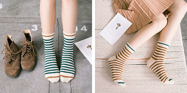 stripete sokker