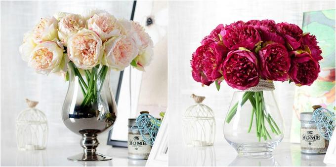 Produkter for partiet: Bouquet av kunstige blomster 