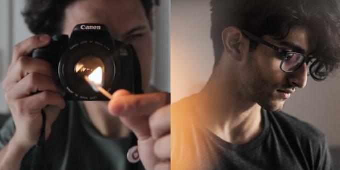 profesjonell fotografering: effekten av det opplyste film