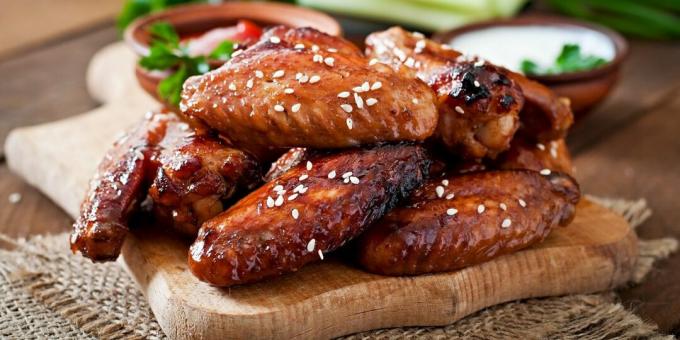 Koreansk bakte kyllingvinger