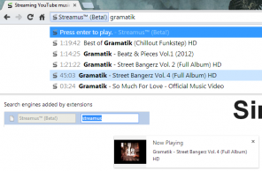 Streamus - utvidelse som gjør YouTube til en komplett musikktjeneste