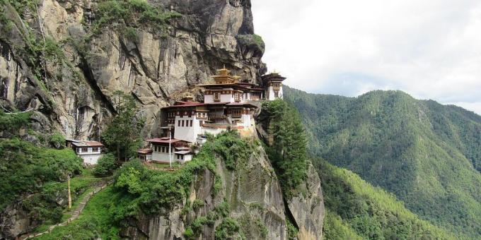 Asiatiske territorium bevisst tiltrekker seg turister kloster Taktshang, Bhutan