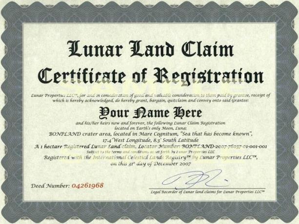 Luna sertifikat til bakken