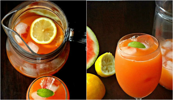 Vannmelon og gulrot juice