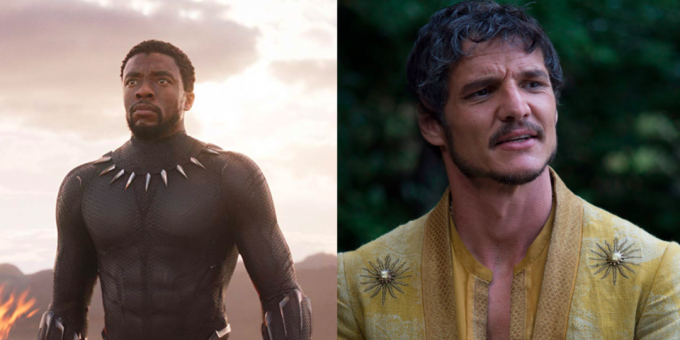 Sammenlign tegn "The Avengers" og "Game of Thrones". Black Panther og Oberyn Martell