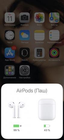 AirPods: cover charge og hodetelefon