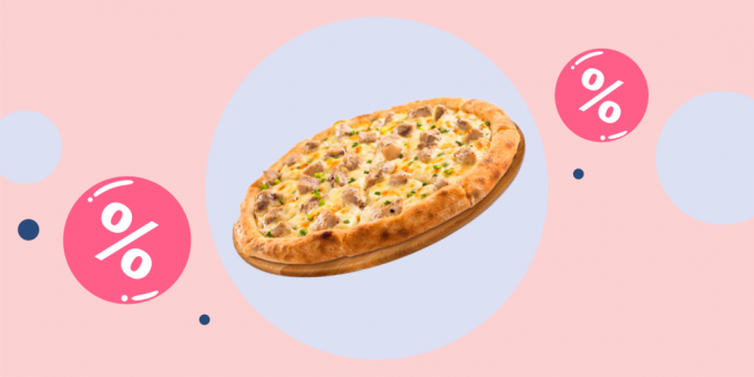 Salgsfremmende koder for levering av mat innen 8. mars: fire pizzaer med en diameter på 30 cm for 1.290 rubler i FoodBand