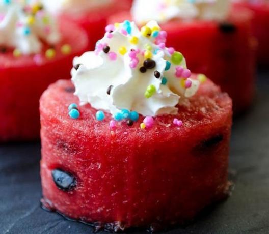 Retter fra vannmelon. cupcakes