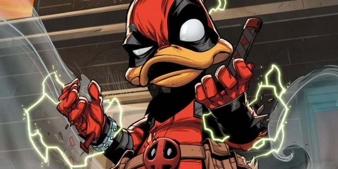 Uventet versjon av superhelter, "Deadpool-duck" - pratsom og fjær leiesoldat