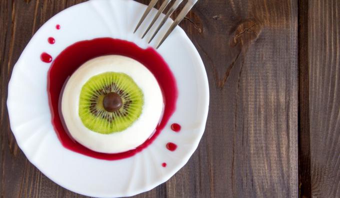 Panna Cotta " Creepy Eye" - en original dessert til Halloween