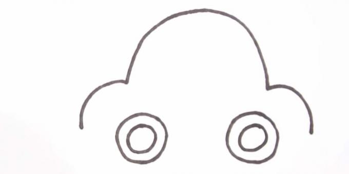 Hvordan tegne en bil: avbild hjulene