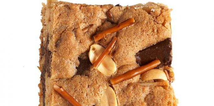Oppskrifter velsmakende cookies: Cookies med peanøtter og salt pinner