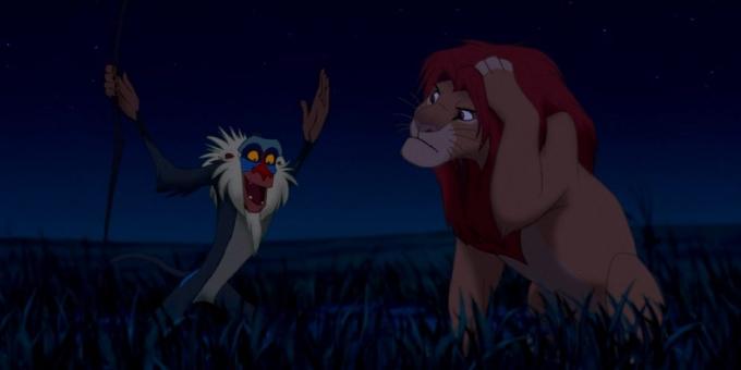 Cartoon "The Lion King": Rafiki opptrer i rollen som eksentriske vismann som gir forståelse for den unge helten