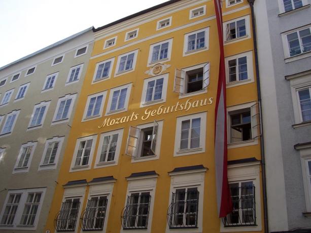Hus i Salzburg hvor Mozart ble født