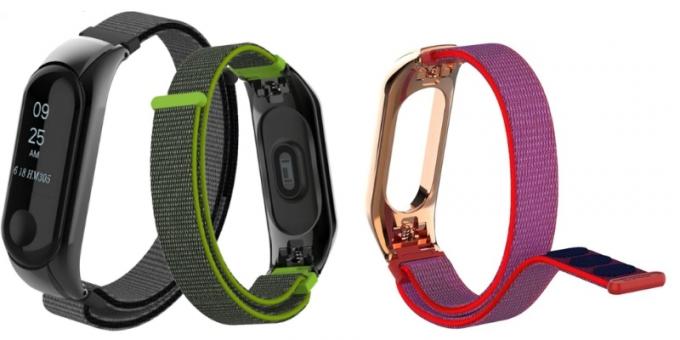 Nylon stropp med borrelås for Xiaomi Mi Band 3