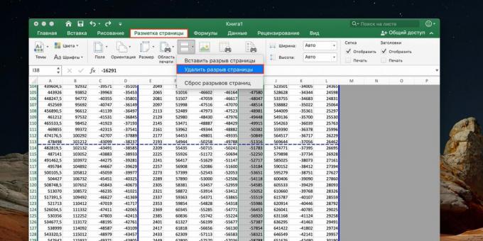 Slik fjerner du sideskift i Excel