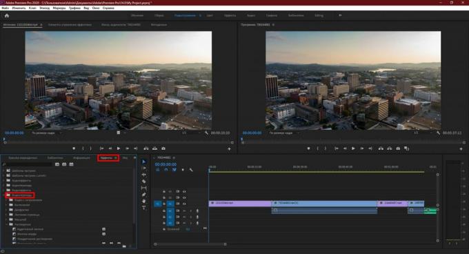 Adobe Premiere Pro: Klikk på Video Transitions
