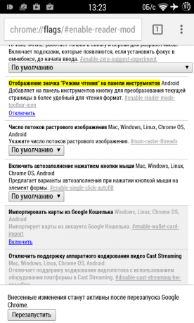 Chrome for Android lesing