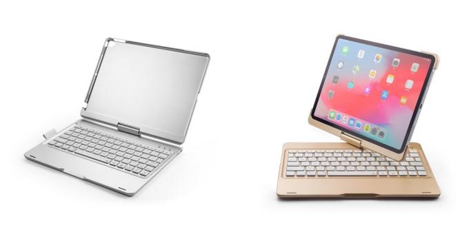 Trådløse tastaturer: Tastatur for iPad med svingbart deksel 