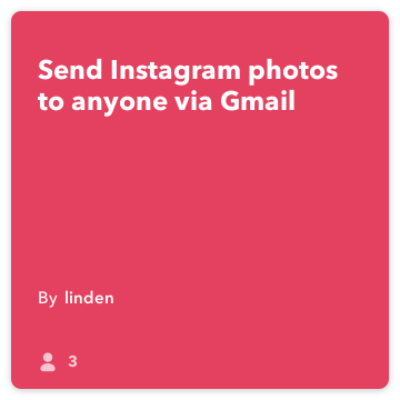 IFTTT Oppskrift: Send Instagram bilder til noen via Gmail kobles instagram til gmail