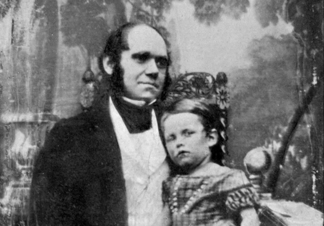Charles Darwin og hans sønn